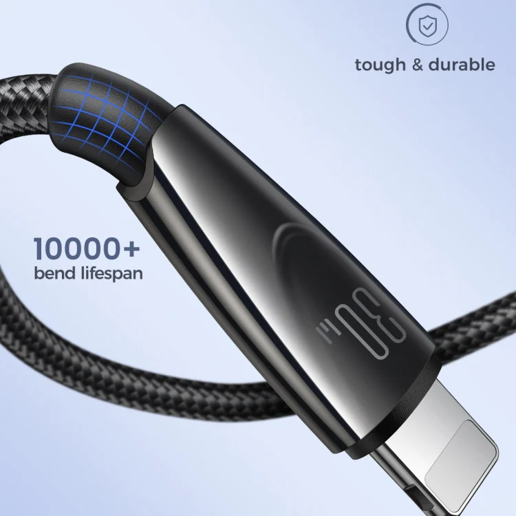 JOYROOM SA31-CL3 30W USB-C/Type-C to 8 Pin Fast Charge Data Cable, Length: 1.2m(Black) - Image 3