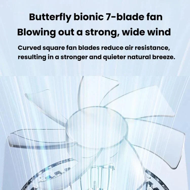 JP-08 Ultra-Thin Desktop Mini Fan Quiet Transparent Digital Display Fan For Office Desk(Orange) - Image 6