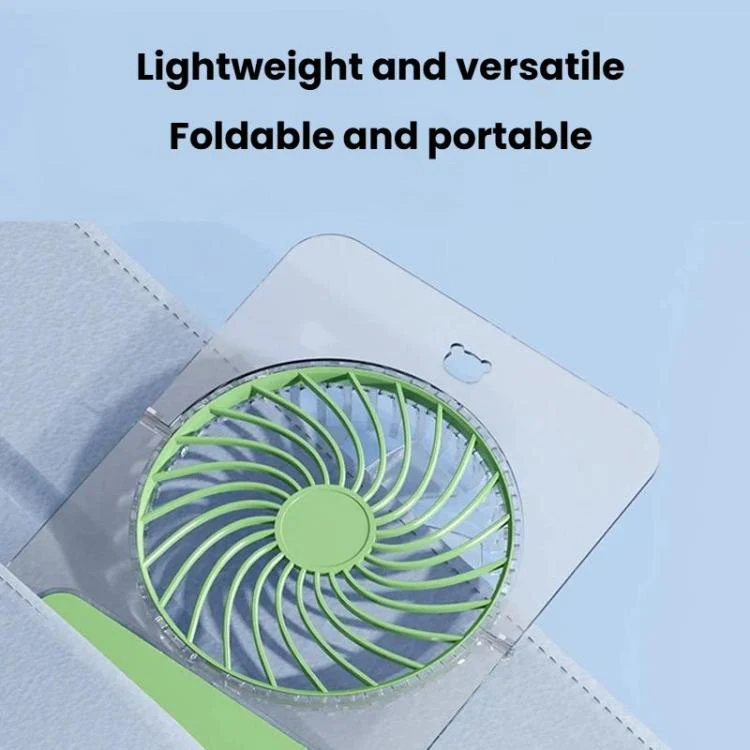JP-08 Ultra-Thin Desktop Mini Fan Quiet Transparent Digital Display Fan For Office Desk(Orange) - Image 8