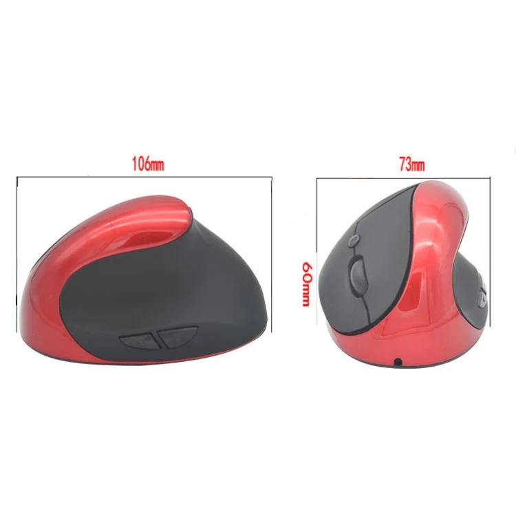 JSY-03 6 Keys Wireless Vertical Charging Mouse Ergonomic Vertical Optical Mouse(Red) - Image 3