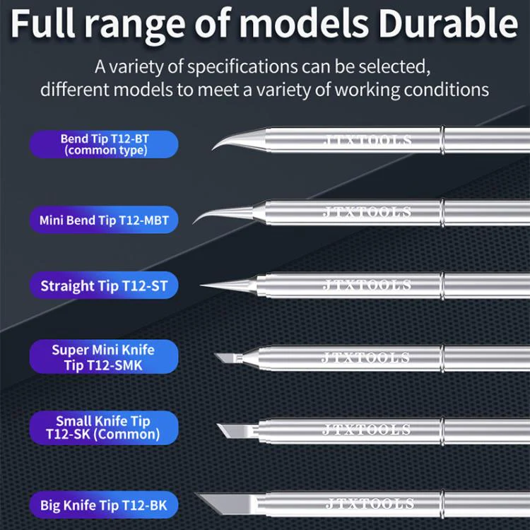 JTX T12 Series Soldering Iron Tips, Model:T12-SMK - Image 5