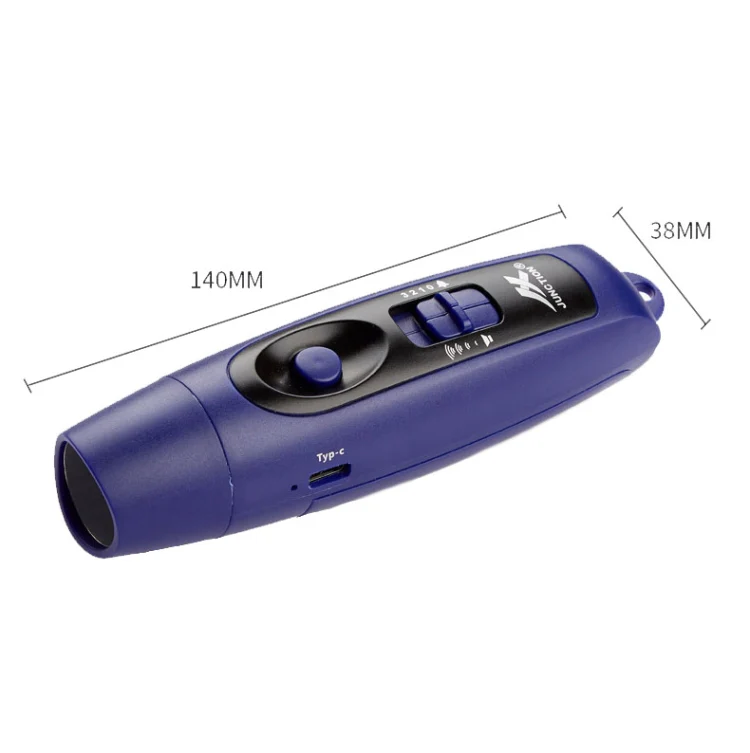 JUNCTION USB Charging High Decibel Traffic Command Outdoor Training Whistle with Lighting Function(Blue) - Image 3