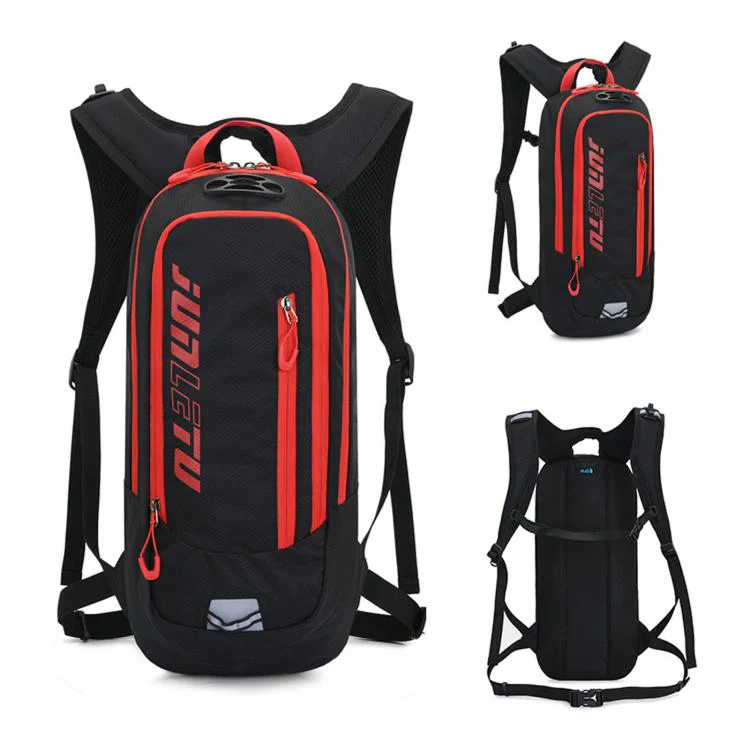 JUNLETU Hiking Trail Running Mountaineering Backpack Running Fitness Outdoor Cycling Hydration Pack(Black Red)