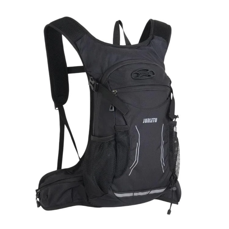 JUNLETU Outdoor Sports Cycling Backpack Waterproof Nylon Lightweight Breathable Travel Hiking Backpack(Black)