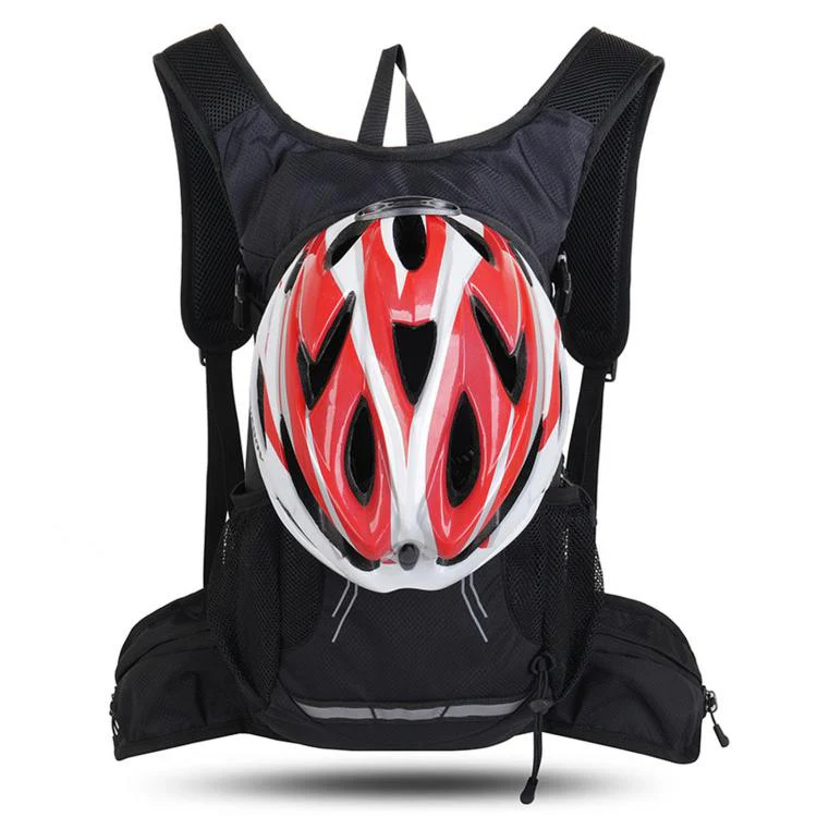 JUNLETU Outdoor Sports Cycling Backpack Waterproof Nylon Lightweight Breathable Travel Hiking Backpack(Black) - Image 2