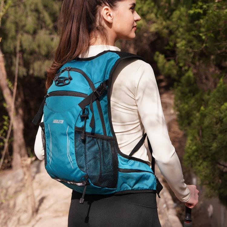 JUNLETU Outdoor Sports Cycling Backpack Waterproof Nylon Lightweight Breathable Travel Hiking Backpack(Gray) - Image 10