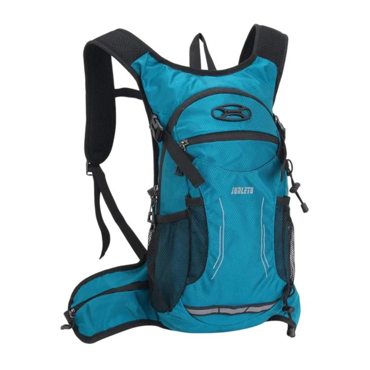 JUNLETU Outdoor Sports Cycling Backpack Waterproof Nylon Lightweight Breathable Travel Hiking Backpack(Lake Blue)