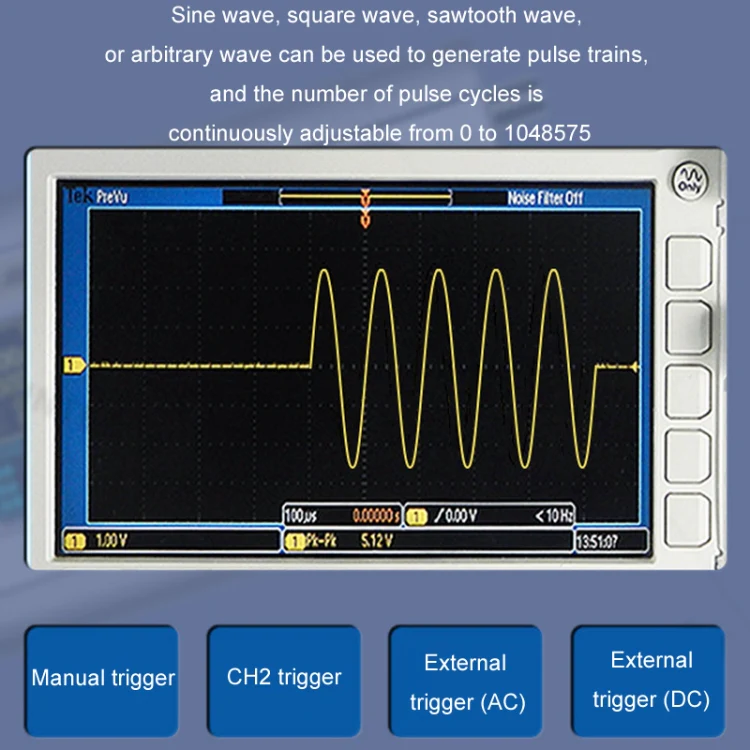 JUNTEK Programmable Dual-Channel DDS Function Arbitrary Waveform Signal Generator, Frequency: 60MHz(US Plug) - Image 10