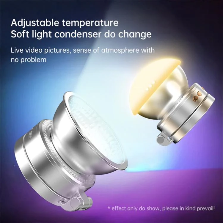 K08 3-Color Temperature Phone Photography Light 360 Degree Foldable Selfie Magnetic LED Ring Light - Image 11