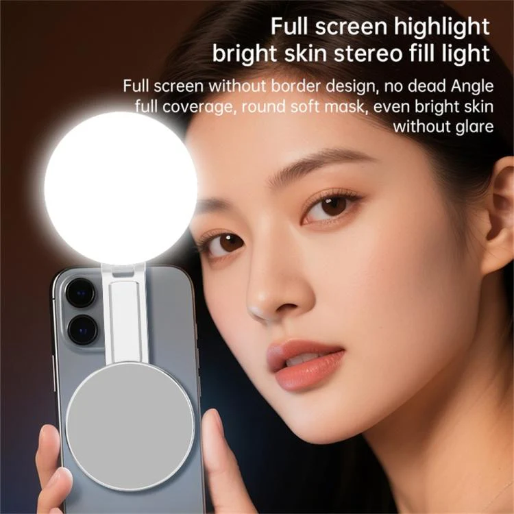 K08 3-Color Temperature Phone Photography Light 360 Degree Foldable Selfie Magnetic LED Ring Light - Image 8