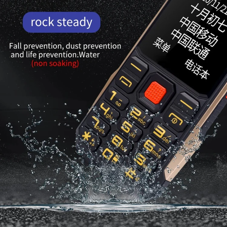 K1+ 4G Elder Rugged Phone, 2.6 inch, 1500mAh Battery, LED Flashlight, Network: 4G, Dual SIM, SOS, Plug:US Plug(Black) - Image 5