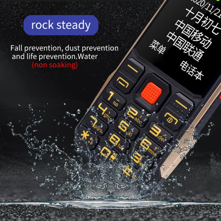K1 Triple Proofing Elder Phone, Waterproof Shockproof Dustproof, 4800mAh Battery, 2.4 inch, 21 Keys, Bluetooth, LED Flashlight, FM, SOS, Dual SIM, Network: 2G (Red) - Image 5