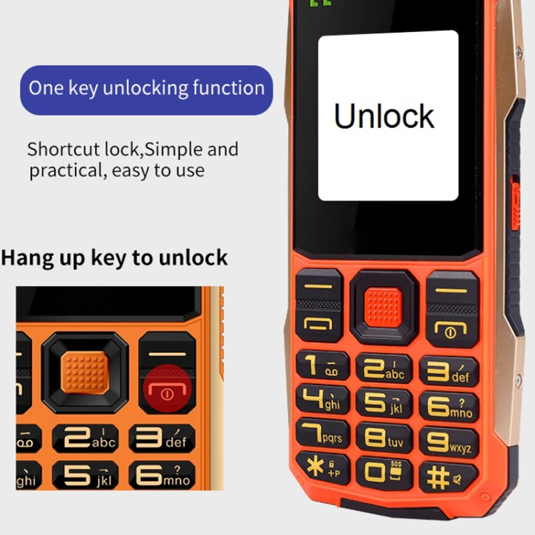 K1 Triple Proofing Elder Phone, Waterproof Shockproof Dustproof, 4800mAh Battery, 2.4 inch, 21 Keys, Bluetooth, LED Flashlight, FM, SOS, Dual SIM, Network: 2G (Red) - Image 8
