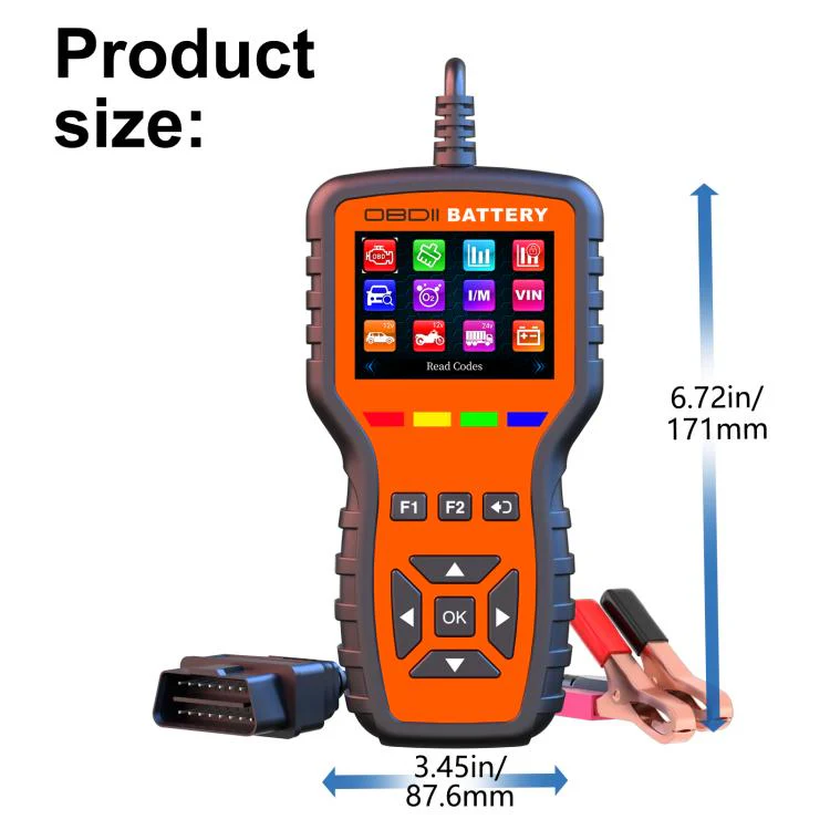 K2 Pro 2 in 1 Car OBDII Diagnostic Tool Battery Tester(Black Orange) - Image 2