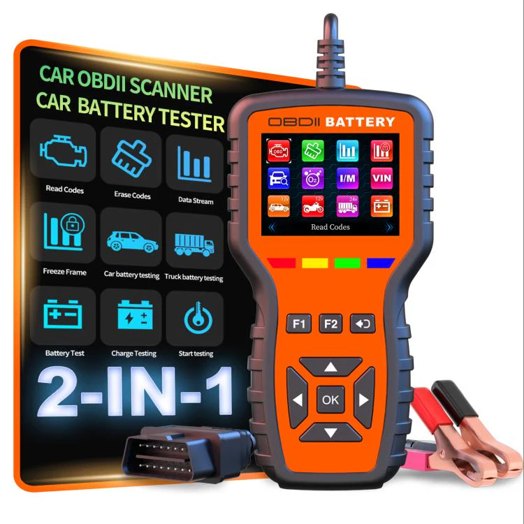 K2 Pro 2 in 1 Car OBDII Diagnostic Tool Battery Tester(Black Orange) - Image 3