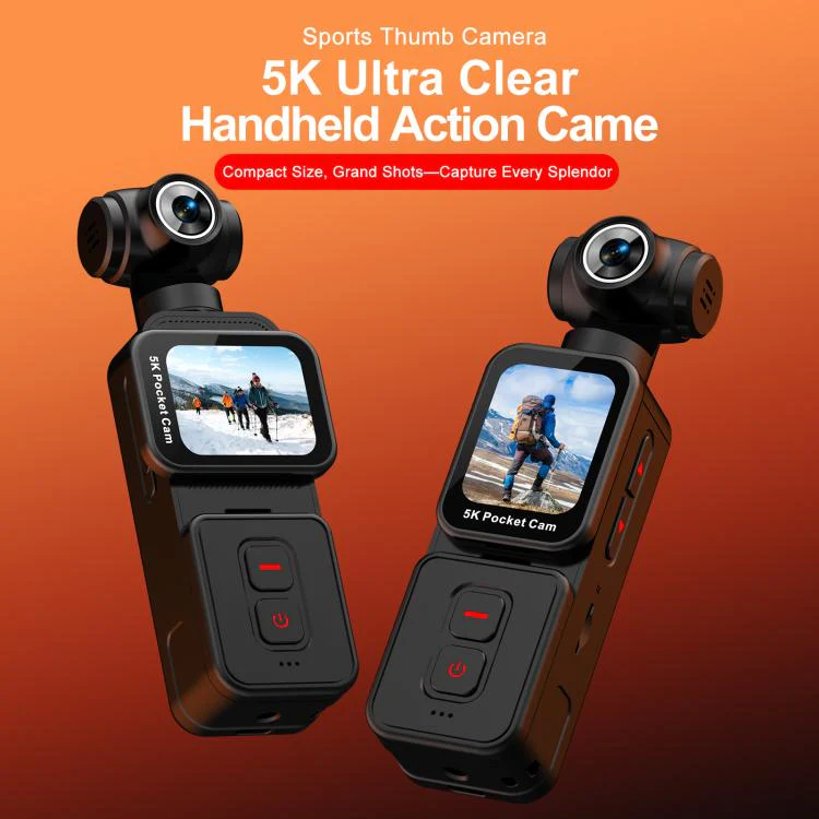 K28 1.69 inch IPS Screen 5K High Definition Video Recording Gimbal Camera(Black) - Image 2