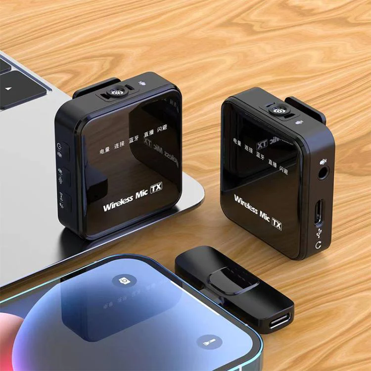 K63 2 in 1 Square Lavalier Wireless Microphone Live Audio Recording, Model:8 Pin Plug - Image 2