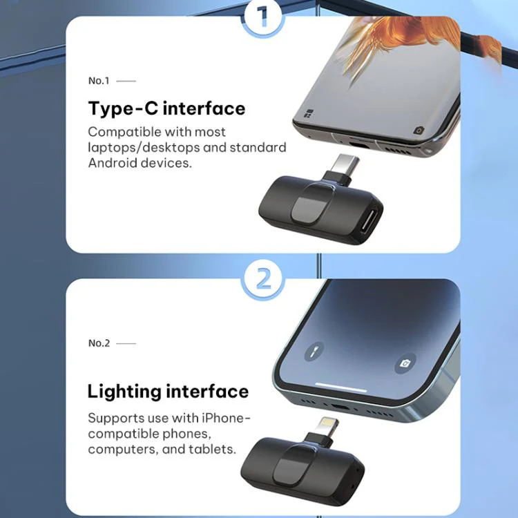 K63 Square Lavalier Wireless Microphone Live Audio Recording, Model:8 Pin Plug - Image 13