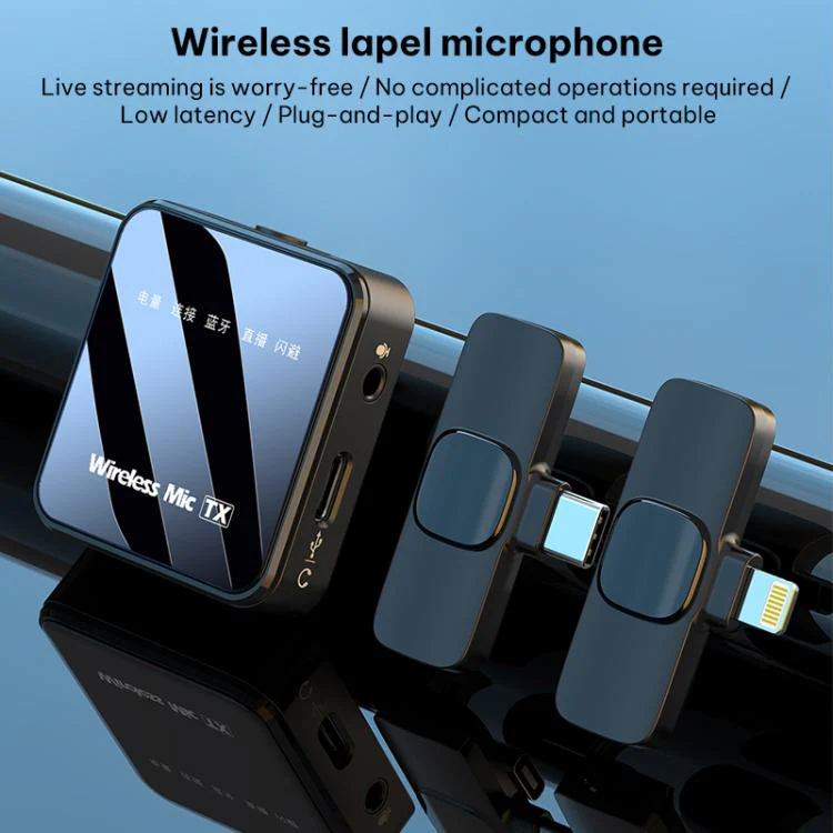 K63 Square Lavalier Wireless Microphone Live Audio Recording, Model:8 Pin Plug - Image 3