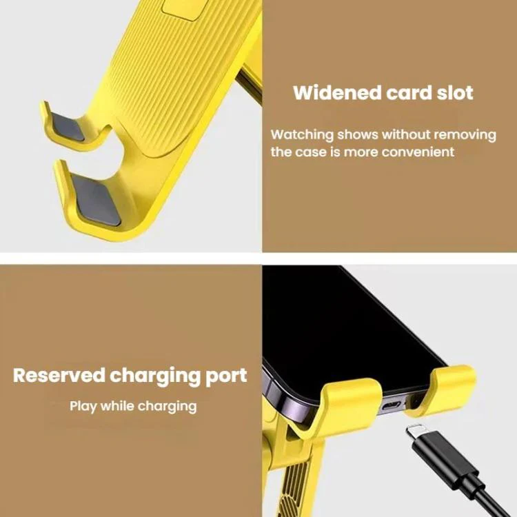 K69 2pcs 360-Degree Rotating Aluminum Alloy Phone Stand Desktop Tablet Folding Stand(Black) - Image 8