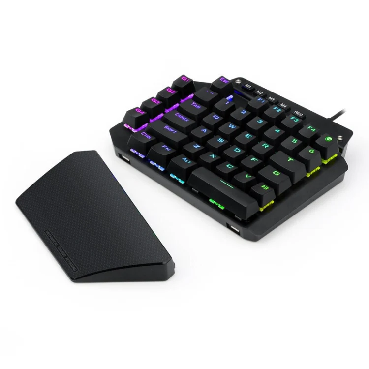 K700 44 Keys RGB Luminous Switchable Axis Gaming One-Handed Keyboard, Cable Length: 1m(Blue Shaft) - Image 4