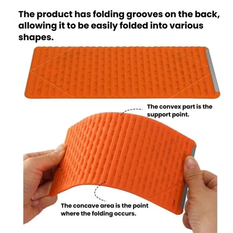 K8 Mobile Phone Silicone Desktop Flexible Deformable Folding Stand Portable Non-Slip Tablet & Laptop Holder(Orange) - Image 4