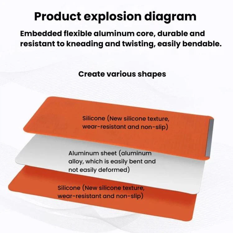 K8 Mobile Phone Silicone Desktop Flexible Deformable Folding Stand Portable Non-Slip Tablet & Laptop Holder(Orange) - Image 5