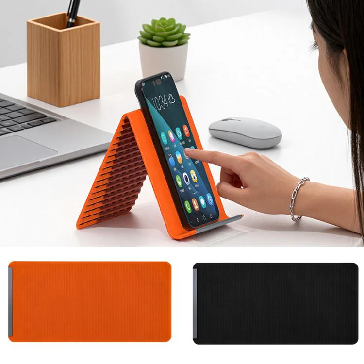 K8 Mobile Phone Silicone Desktop Flexible Deformable Folding Stand Portable Non-Slip Tablet & Laptop Holder(Orange) - Image 7
