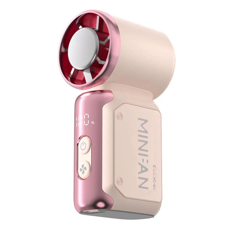K813 Mini High Speed ??Cooling Fan with Digital Display(Pink)