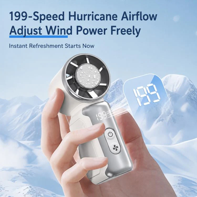 K813 Mini High Speed ??Cooling Fan with Digital Display(Purple) - Image 5