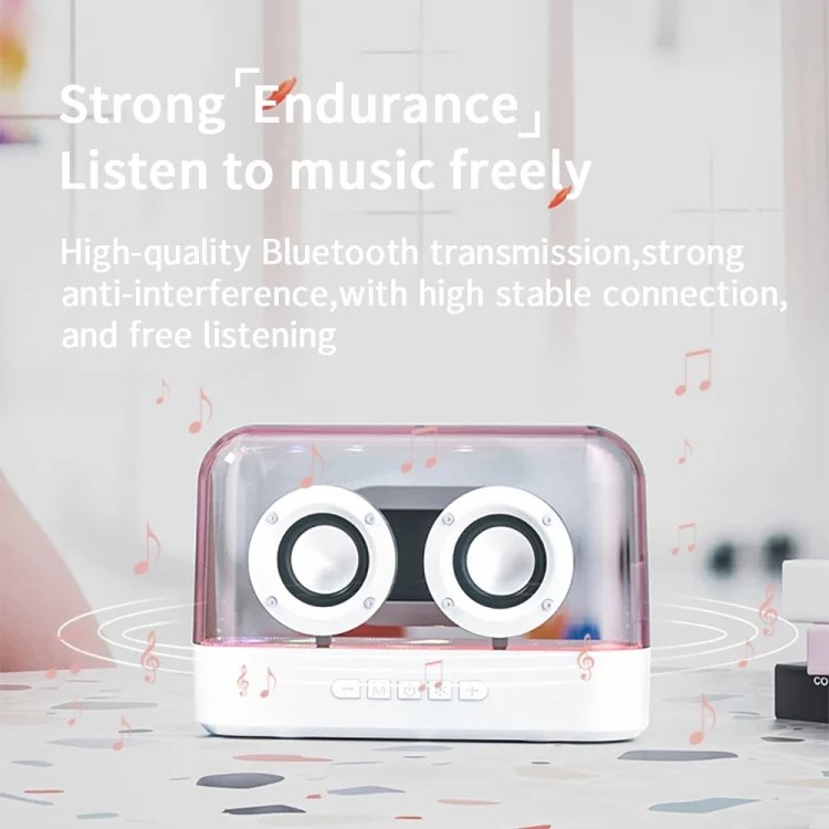 K9 Transparent RGB Portable Wireless Bluetooth Speaker Support AUX FM TF Card(Black) - Image 5