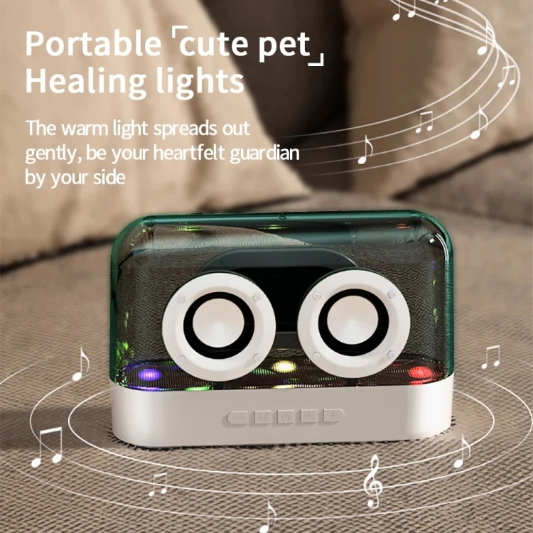 K9 Transparent RGB Portable Wireless Bluetooth Speaker Support AUX FM TF Card(Black) - Image 6