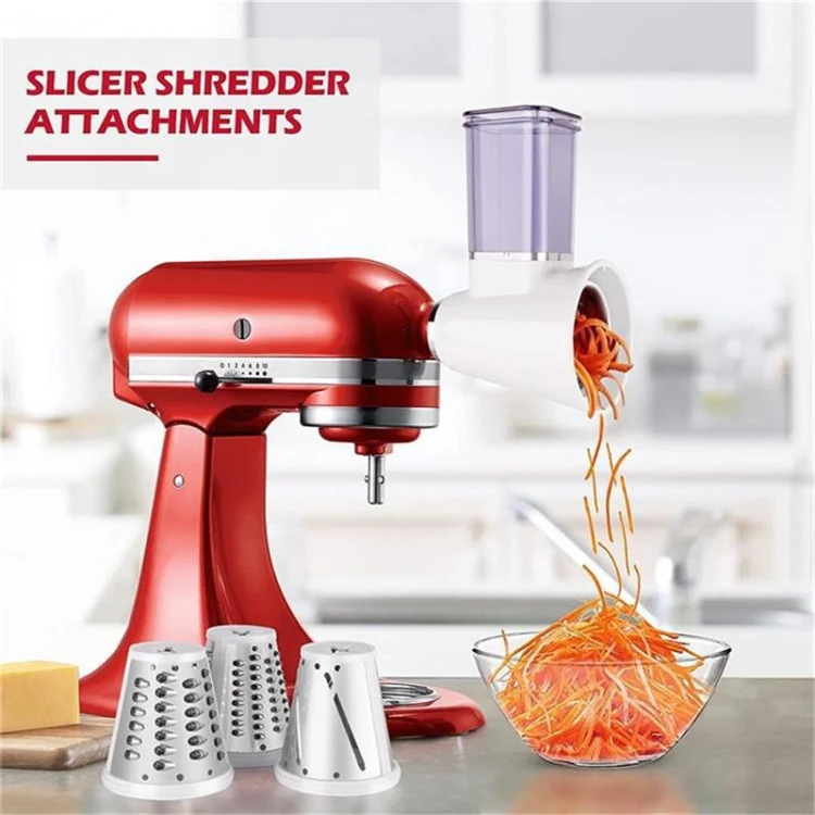 KA-08 For KitchenAid New Cutter Multi-functional Vegetable Cutter Accessories Slicer Grater(White) - Image 2