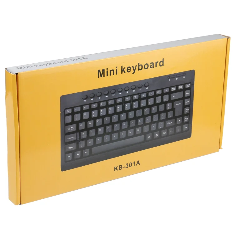 KB-301A Multimedia Notebook Mini Wired Keyboard, Arabic Version (Black) - Image 5