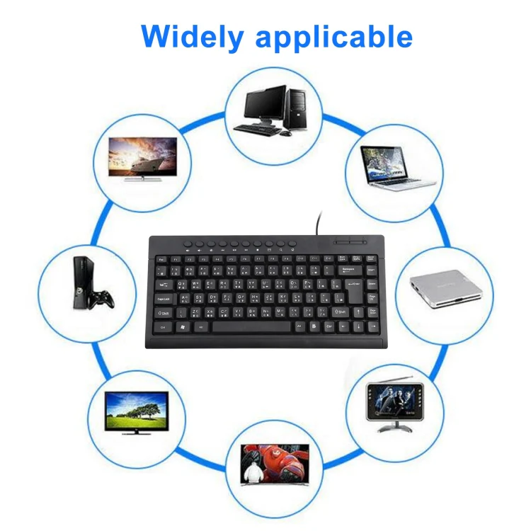 KB-301A Multimedia Notebook Mini Wired Keyboard, Cangjie Version (Black) - Image 8