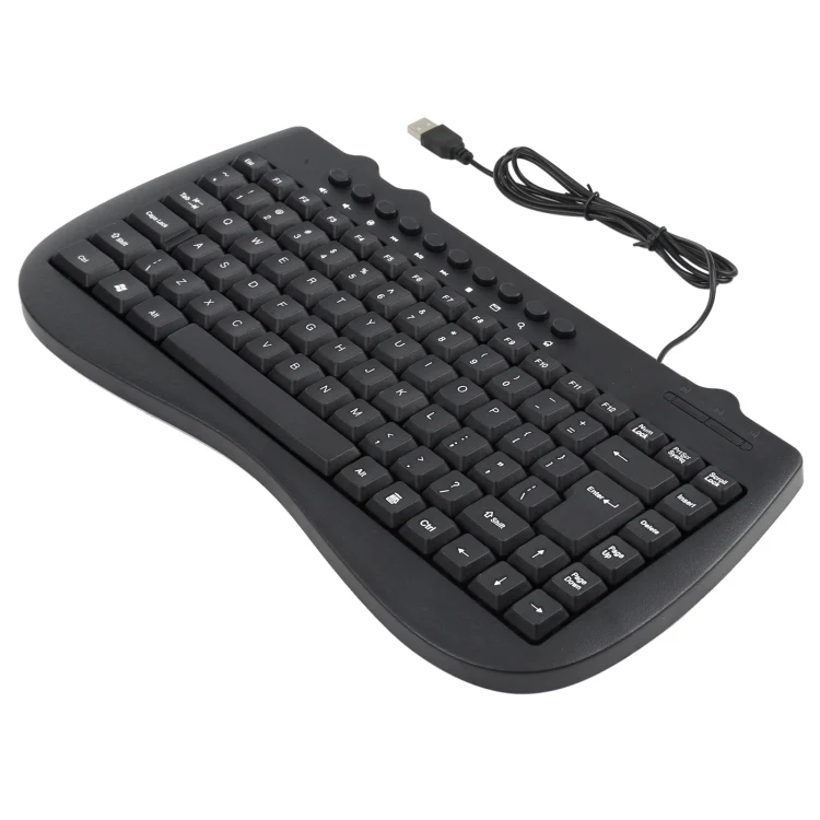 KB-301B Multimedia Notebook Mini Wired Keyboard, English Version (Black) - Image 2