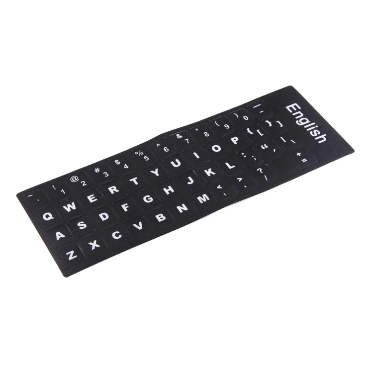 Keyboard Film Cover Independent Paste English Keyboard Stickers for Laptop Notebook Computer Keyboard(Black) - Image 3