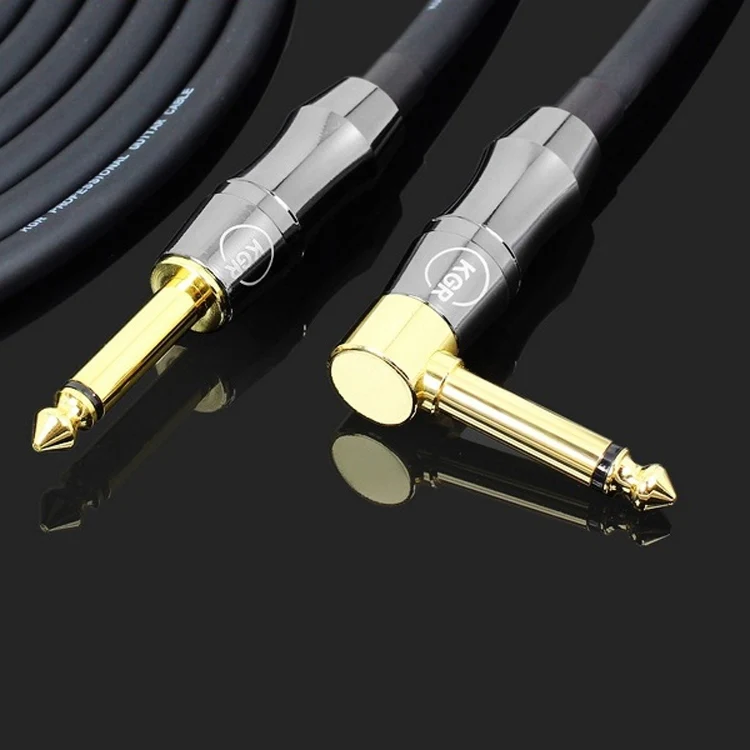 KGR Guitar Cable Keyboard Drum Audio Cable, Specification: 10m(Elbow Straight Jack) - Image 2