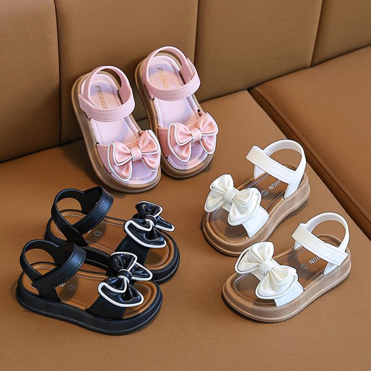 Kids Summer Anti-Slip Soft Sole Sandals Easy On Off Beach Sandals For Girls, Size: 29 Length 18cm(White) - Image 2