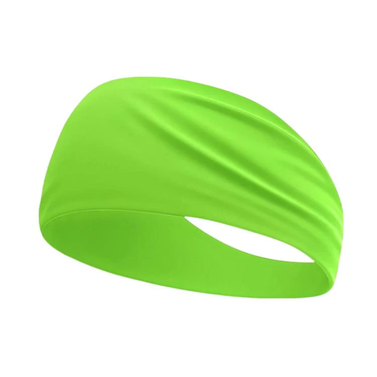 Kids Sweat-Wicking Quick-Dry Headband Milk Silk Widened Sports Running Hair Band(Green) - Image 2