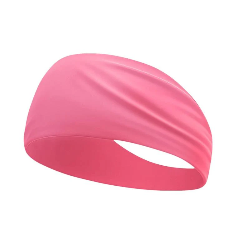 Kids Sweat-Wicking Quick-Dry Headband Milk Silk Widened Sports Running Hair Band(Pink) - Image 2