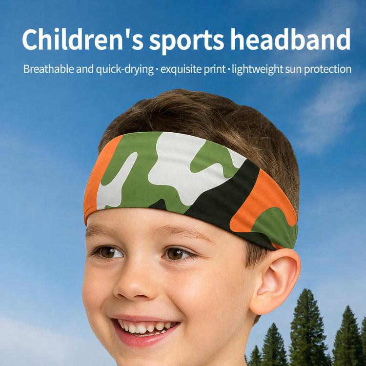 Kids Sweat-Wicking Quick-Dry Headband Milk Silk Widened Sports Running Hair Band(Red) - Image 3