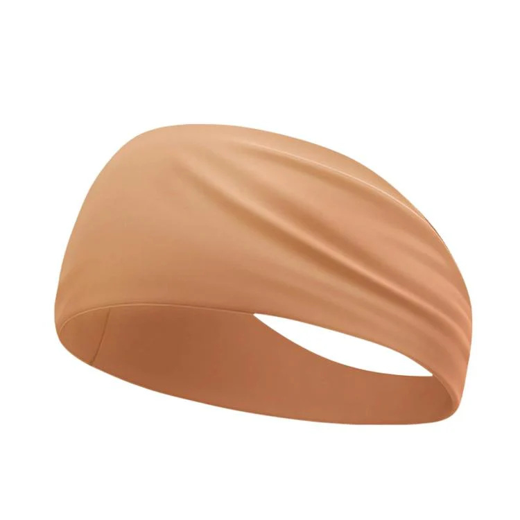 Kids Sweat-Wicking Quick-Dry Headband Milk Silk Widened Sports Running Hair Band(Skin) - Image 2