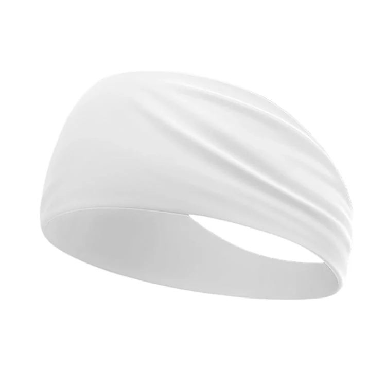 Kids Sweat-Wicking Quick-Dry Headband Milk Silk Widened Sports Running Hair Band(White) - Image 2