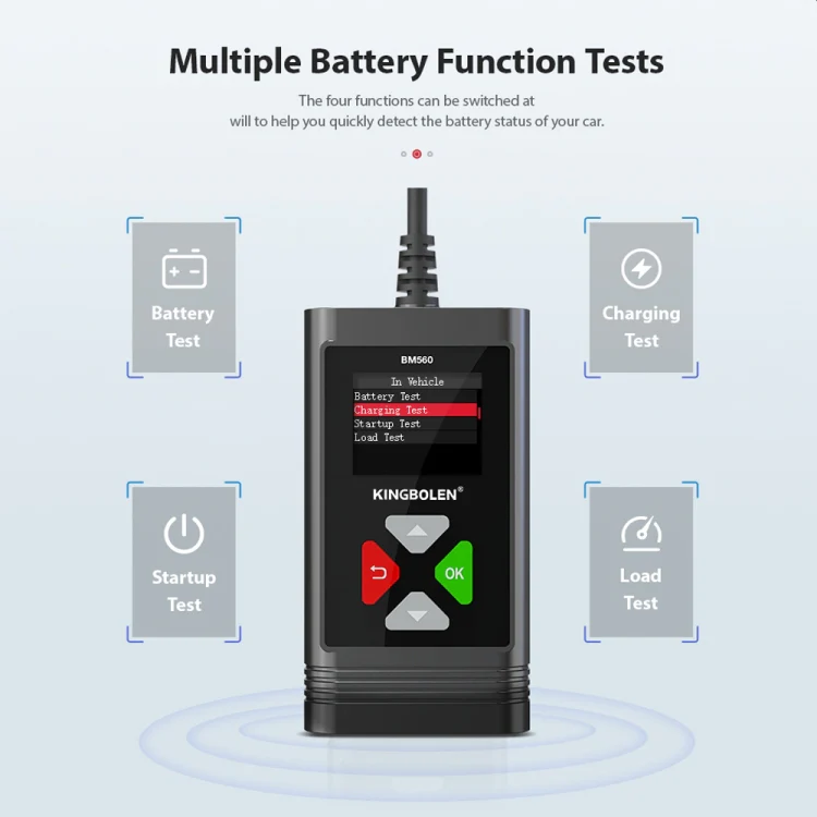 KINGBOLEN BM560 6V 12V Car Digital Load Battery Tester - Image 4