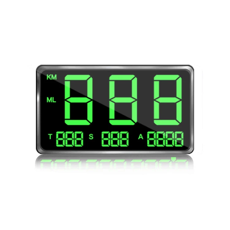 Kingneed C80 4.5inch HUD Car Head-up Display GPS Speed Meter Overspeed Alarm Mileage Altitude Clock(Black) - Image 2