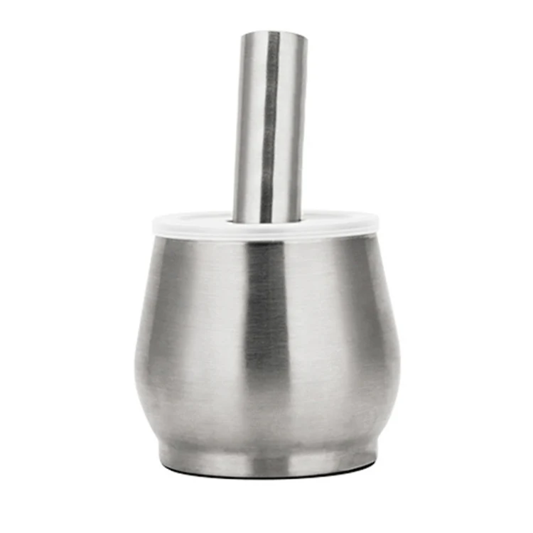 Kitchen 304 Stainless Steel Garlic Masher Spice Bean Nut Grinder, Specification: Drum Shape