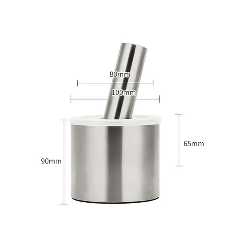 Kitchen 304 Stainless Steel Garlic Masher Spice Bean Nut Grinder, Specification: Straight Shape - Image 2