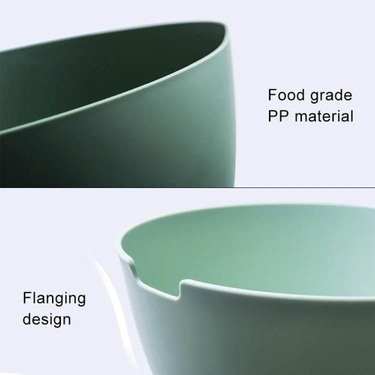 Kitchen Rice Pan Double-dish Vegetable Drain Basket Plastic Fruit Basket, Color:O Shape Dark Red - Image 3