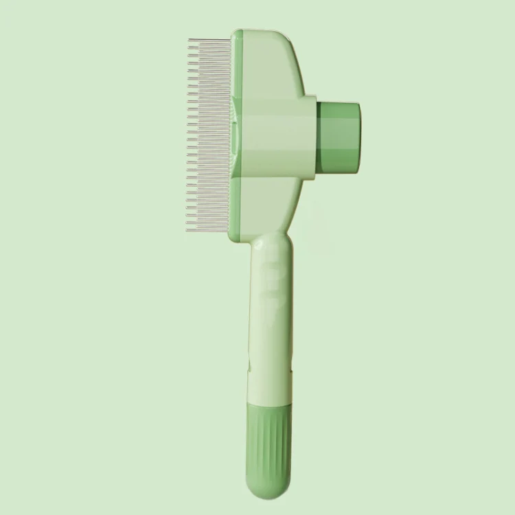 Knotting Hair Removal Cat Comb Pet Self-Cleaning Detangling Comb(Green)